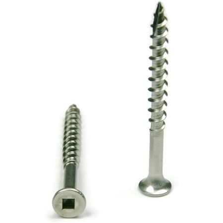 Square Drive Deck Screws 305 Stainless Steel Bugle Head Type 17 Point - #8 x 2