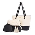 thumbnail image 2 of Sac à Bandoulière Kit, Rangement Tendance 3 Pcs Sac Seau Doux pour Femmes pour Rendez-Vous Blanc Noir Taille Unique, 2 of 7