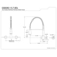 thumbnail image 2 of Kingston Brass GS8288DL Concord Pull-Down Sprayer Kitchen Faucet, Brushed Nickel, 2 of 2