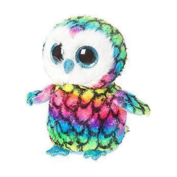 Ty Glitter Eyes Stuffed Animals & Plush Toys, Beanie Boos ARIA the Rainbow Owl, 6"