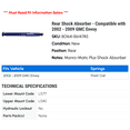 thumbnail image 2 of Rear Shock Absorber - Compatible with 2002 - 2009 GMC Envoy 2003 2004 2005 2006 2007 2008, 2 of 2
