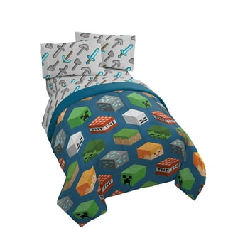 Minecraft Bag Kids Novelty Twin Bed-in-a-Bag, 100% Microfiber