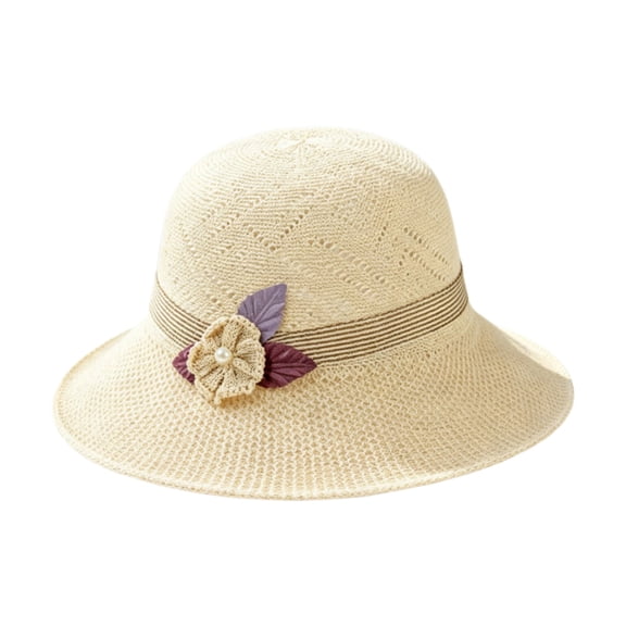QASIEATN Womens Comfortable Sun Hats Women's Hat Large Brim Sunshade Hat Hollow Breathable Fisherman Hat Decoration Can Be Folded Fall Fashion Accessories