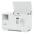 thumbnail image 1 of MCombo XL Wood Cat House Litter Box Furniture Hidden w/ Top Opening & Drawer CT74 (35.4"x23.6"x33.7"), 1 of 4