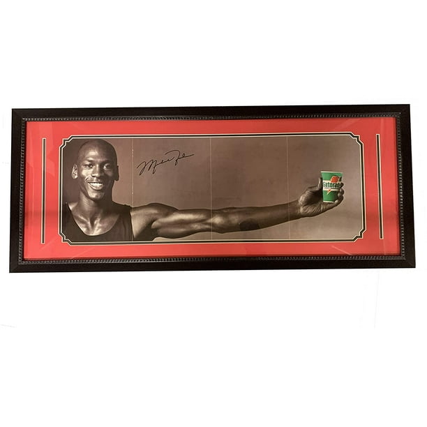 Michael Jordan Gatorade 14x37 Panoramic Deluxe Frame