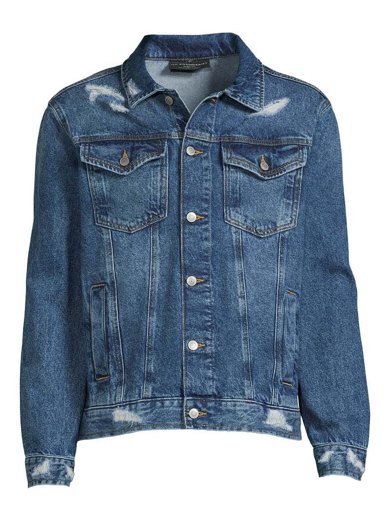 No Boundaries Men's Denim Trucker Jacket - Walmart.com