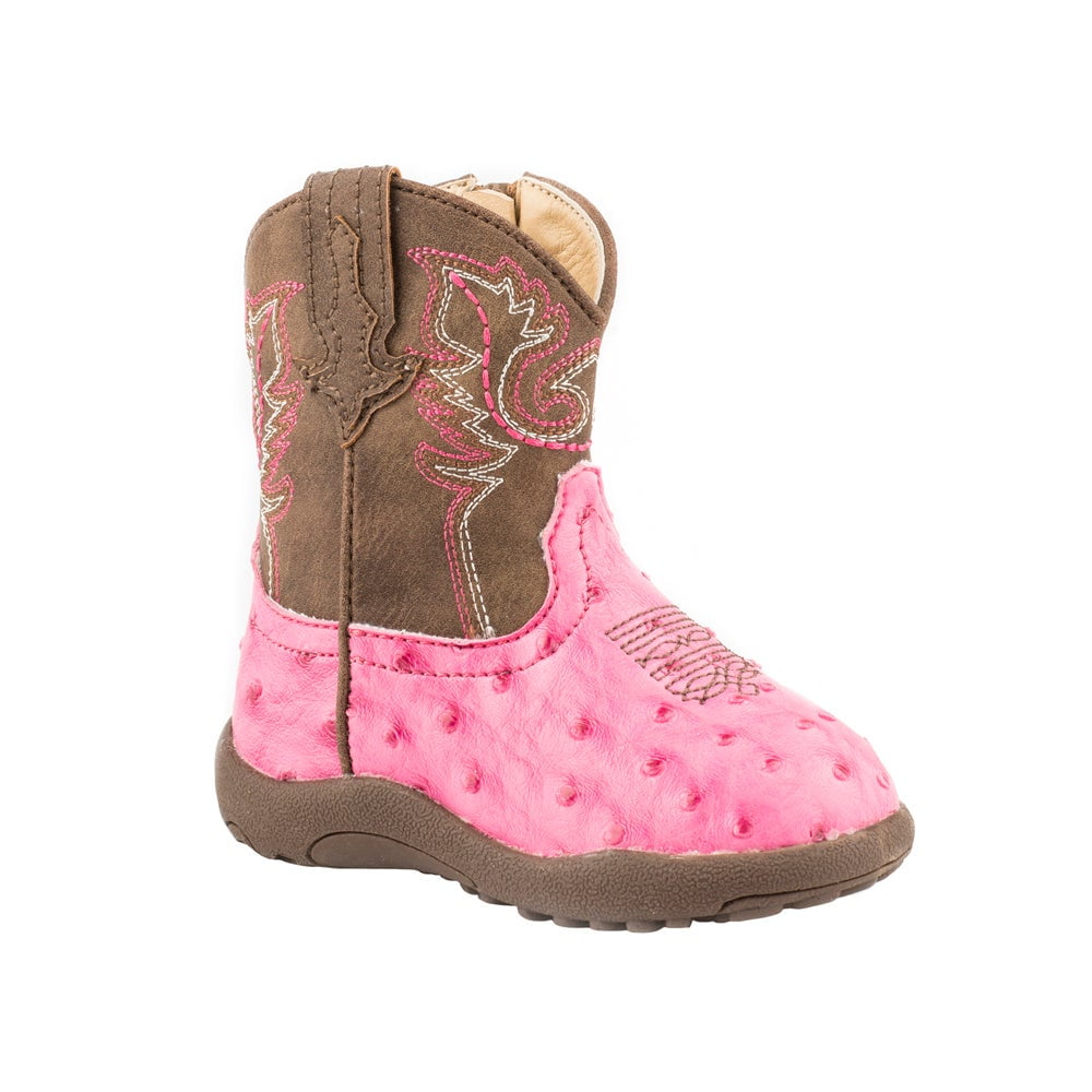 Roper - Roper Cowbabies Annabelle Embroidery Square Toe Infant Girls Western Cowboy Boots Mid