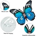 thumbnail image 3 of Xuanyi Pieces Outdoor Large Metal Butterfly Garden Decorations Outdoor Wall Art Metal Butterfly For Outdoor Fences Sheds Walls, 27 X 22 Cm (Blue And Yellow), 3 of 4