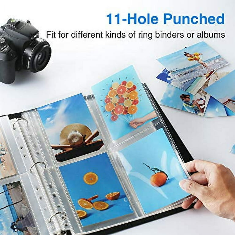 30 Pack Photo Sleeves for 3 Ring Binder - (3.5X5 for 240 Photos) Archival