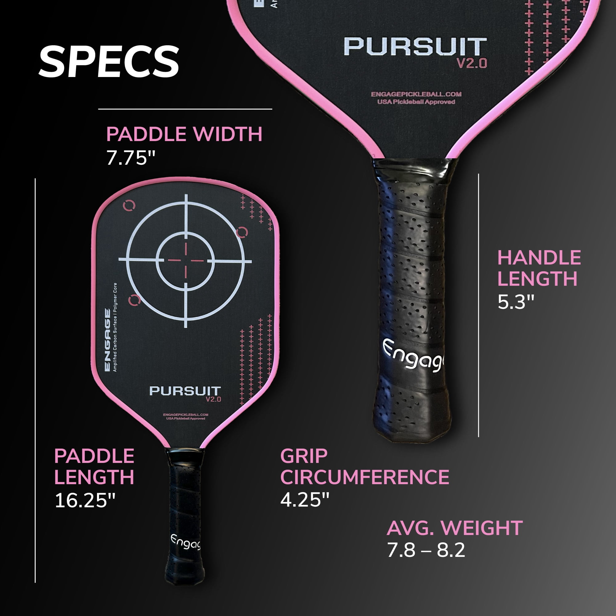 Engage Pursuit V2.0 15.2mm Pickleball Paddle