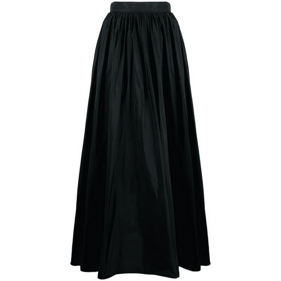 Simple & Modern Black Long Taffeta Skirt with One Pocket Handmade Evening Party Wear Skirt