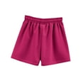 thumbnail image 4 of MIUOWANP Women's Elastic Waist Shorts with Pockets Solid Color Simple Style Sports Shorts Size M(6)Hot Pink, 4 of 4