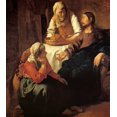 thumbnail image 2 of Vermeer, Johannes 26x29 White Modern Wood Framed Museum Art Print Titled - Christ In The House Of Mary And Martha, 2 of 4