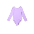 thumbnail image 4 of iEFiEL Girls Long Sleeves Ballet Dance Gymnastics Leotard with Chiffon Tied Skirt Outfit Set, 4 of 6