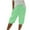 Green, variant on 2025 Women's Knee Length Casual Shorts Elastic Drawstring Gym Yoga Workout Athletic Running Shorts With Pockets Sky Blue