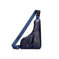 thumbnail image 2 of Deago PU Leather Sling Bag Backpack for Men Lightweight Crossbody Slim Chest Shoulder Bag for Travel Hiking (Blue#3), 2 of 9