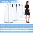thumbnail image 2 of Garment Bags Covers (24''X60'' Set of 12) Long Dress Bags for Hanging Clothes (Pack of 6) with Study Full Zipper Coat Covers for Closet Clothes Storage and Travel Black,24''X60''-12P, 2 of 7