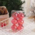 thumbnail image 3 of Juego de 6 bolas navideñas de colores, bolas de plástico para colgar en el árbol de Navidad, decoración para fiestas navideñas, decoración del hogar, Año Nuevo 2025, 3 of 5