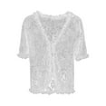 thumbnail image 7 of jiaxiM Lightweight Cardigans for Women Lace Cropped Jacket Open Front Short Sleeve Bolero Shrug Summer Cardigans, 7 of 7
