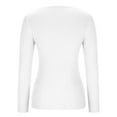 thumbnail image 5 of tklpehg Sweaters for Women Trendy Solid Color V-Neck Slim Sweater Casual Knit Sweater Fall Winter Warm Sweater Long Sleeve Tops Pullover Sweaters White L, 5 of 8