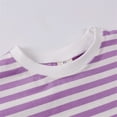 thumbnail image 3 of WOYY Toddler Boys Summer Striped Short Sleeve T Shirt Casual Cotton T-Shirt,Purple, 3 of 8