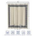 thumbnail image 4 of Split Shower Curtain for Transfer Bench, Beige Fabric Shower Curtains for Bathroom, Black Modern Geometric Abstract Art Aesthetics Tub Sliding Transfer Bench Waterproof Bath Curtains 72"x84", 4 of 9