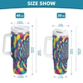 thumbnail image 6 of Yayeee 40oz Stainless Steel Tumbler with Straw and Handle Double-Wall Insulated Travel Water Bottle, Psychedelic Pattern, 6 of 8