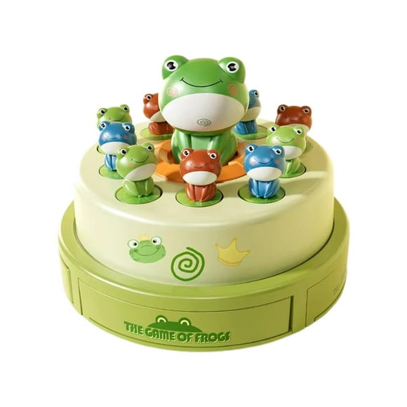 UOYOTT BOWTONG Jumping Frog Toy Duckdash Jumping Ducks Game Green Frog Bounce Interactive Toy Parent-child Family Interactive Game