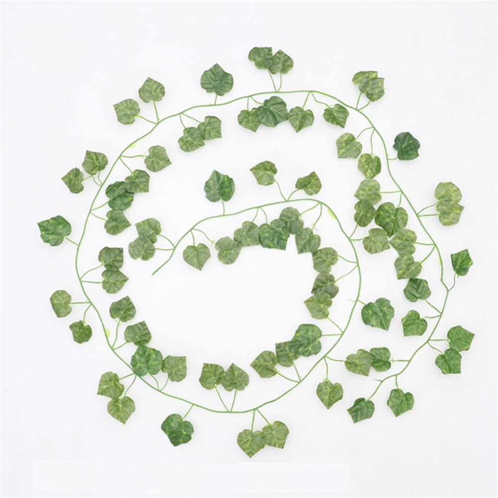 2M Artificial Ivy Leaf Garland Green Plant Plastic Foliage Home Garden Decor 