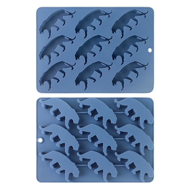 Decoration Elephant Wolf Leopard Animal Shaped Objects Cute 3D Animal Shaped Objects Silicone Tray Silicone Animal Tray For Chocolate Candy Jelly Homemade Tray