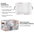 thumbnail image 2 of Yayeee Canvas Storage Basket with Handles for Shelves Fabric Bins Closet Organizer, White Sea Plants, 2 of 8