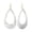 Metallic Silver/Gold-Tone, variant on Women's Smooth Faux Leather Hollow Teardrop Dangle Pierced Earrings, Metallic Gold