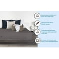 thumbnail image 2 of SK LINEN All Season Fitted Sheet - 400 Thread Count Microfiber - Fitted Sheet Zipper Closure - Sized Full 54" X 75" - 15" Pocket ( Color - Dark Grey ), 2 of 6