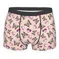 thumbnail image 4 of Goofa Beautiful Butterflies and Hearts Printed Men's Boxer Briefs Underwear, Moisture-Wicking Underwear, Trunk,Soft and Breathable Cotton Underwear-X-Large, 4 of 9