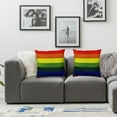 thumbnail image 3 of JRXY Home Decor Pillow Cover Case LGBT Gay Pride 6 Stripe Rainbow Flag Decorative Pillowcases Pillow Cases Cushion Covers Sofa Two Side,Set of 2 White, 3 of 6