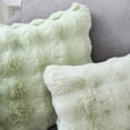 thumbnail image 2 of REGALWOVEN 1 Pc Faux Fur Cozy Decorative Throw Pillow Case Luxury Soft Modern Plush Pillowcase Light Green 18" x 18", 2 of 6