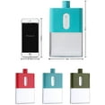 thumbnail image 2 of Flat Water Bottle,Reusable Slim BPA Free Travel Mug 530ML/18OZ, Red, 2 of 7