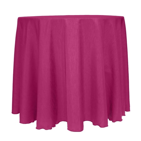 Ultimate Textile Reversible Shantung Satin - Majestic 114-Inch Round Tablecloth Raspberry Red