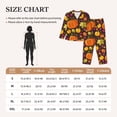 thumbnail image 4 of Salouo Autumn Harvest Pumpkin Joy Pattern Women's Pajamas Set Long Sleeve Button Down Sleepwear Soft Pj Lounge Sets for women 2 Piece Pjs Set with Long Pants-Small, 4 of 7