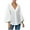 White, variant on Womens Loose Trendy Tops Solid Color Flared Sleeve V Neck Blouse Shirt Casual Flowy Tunic