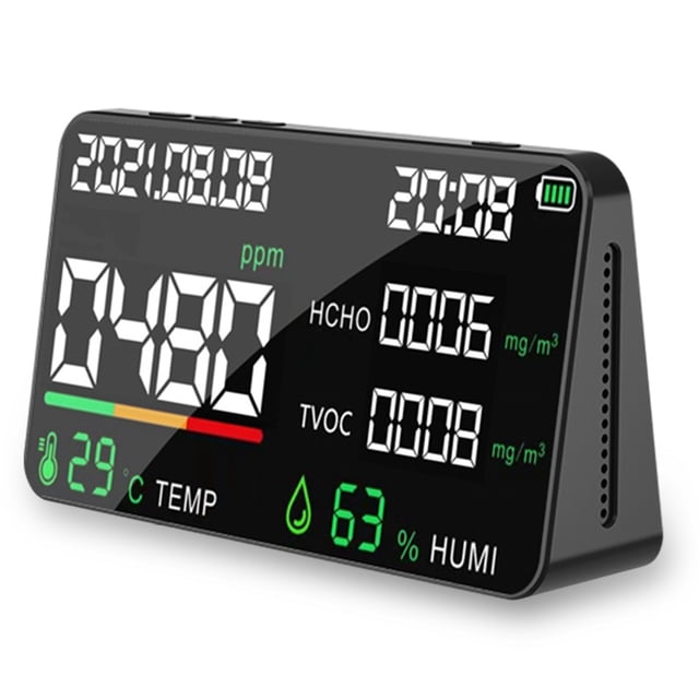 Yuarrent Detector de del aire, temperatura de la sala de estar, medidor de humedad, probador, termómetro de escritorio, higrómetro, dispositivo Electrodomésticos No.01 Yuarrent HA011095-01B