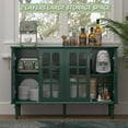 thumbnail image 2 of HLR 47.6" Modern Vintage Sideboards Buffet Cabinet with 4 Lattice Glass Door, Green, 2 of 7