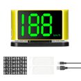 thumbnail image 1 of Mistaha Car HUD Speedometer with USB Connection and Number Display Area in Yellow - Safety Alert System - Head-Up Display for Vehicles - USB Version, 1 of 7