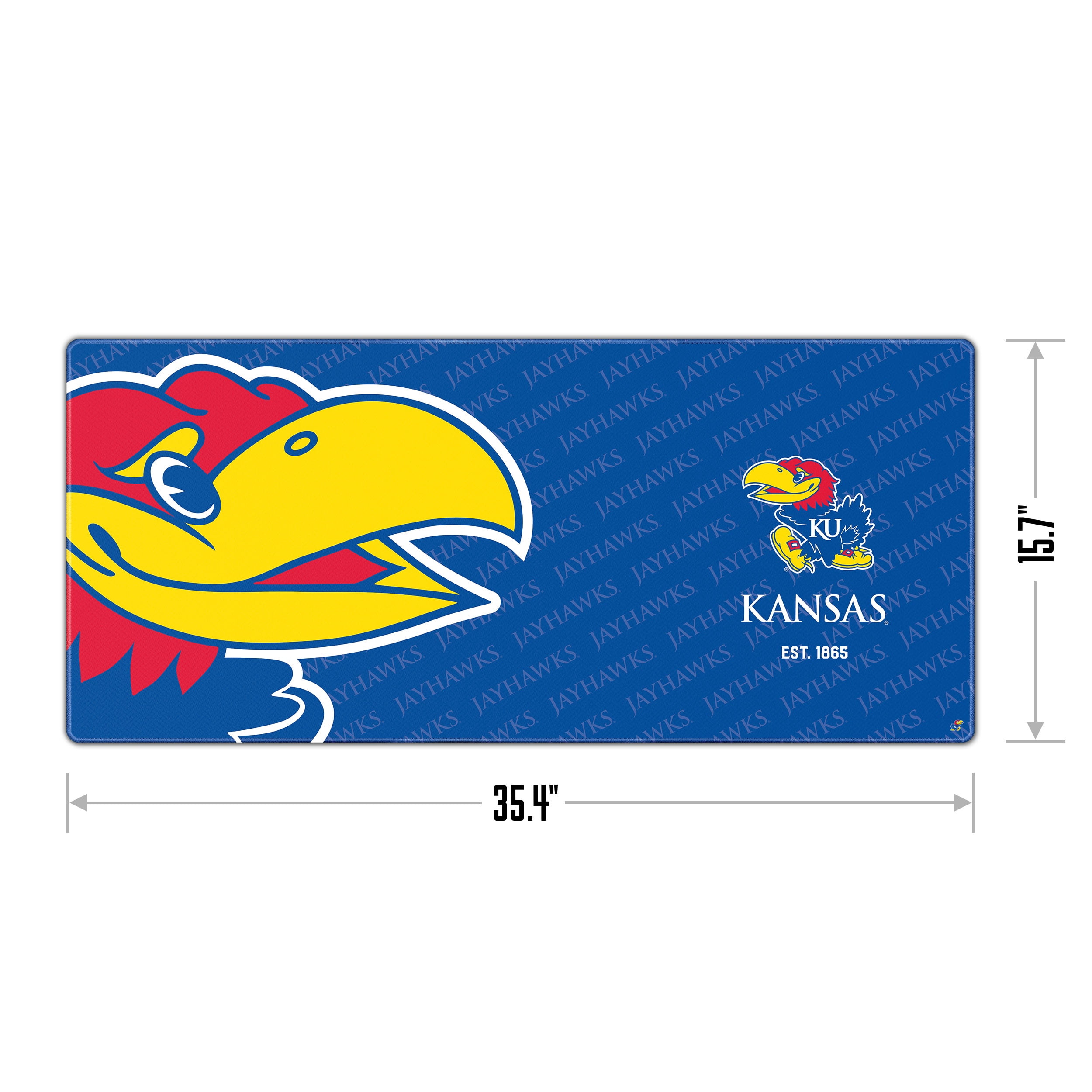 YouTheFan NCAA Kansas Jayhawks Logo Series Desk Pad