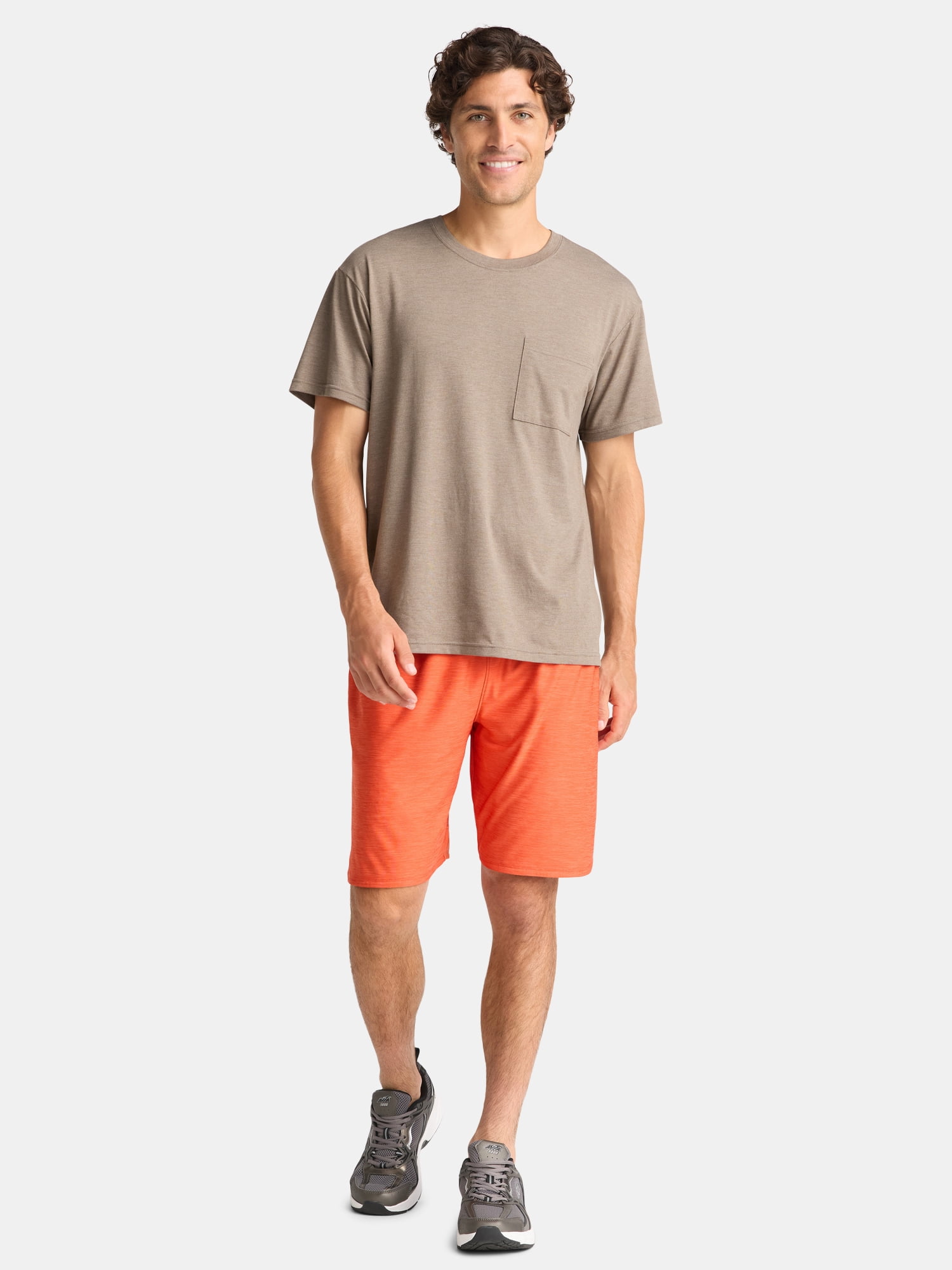 Athletic Works Men's & Big Men’s Jersey Knit Shorts, 9" Inseam, Sizes XS-5XL