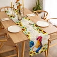 thumbnail image 3 of Farmhouse Rooster Table Runner - 72 Inch Long, Kitchen Dining Table Runner Dresser Scarves, Vintage Botanical Sunflower Floral Farmhouse Decor for Coffee Tables Wedding Party Banquet, 3 of 8