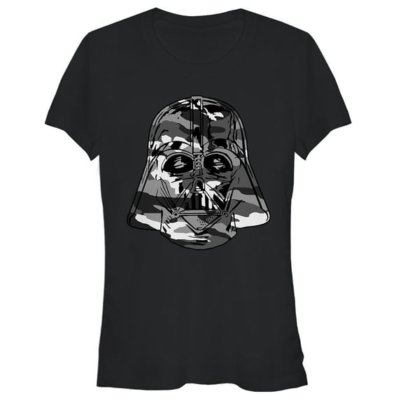 Junior's Star Wars Darth Vader Camo Graphic Tee Black X Large