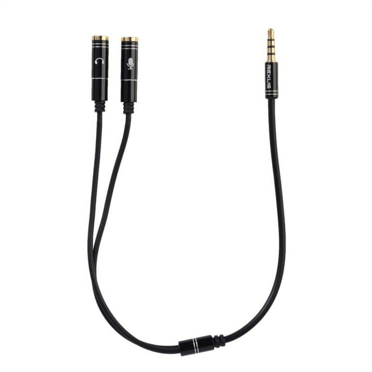 Headsets Splitter Adapter, Jack Separate Headphone Mic
