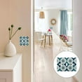 thumbnail image 7 of Yayeee Toggle Light Switch Wall Plate 3-Gang 6.37"x4.48" Decorative Outlet Cover, Blue Mosaic Pattern, 7 of 7