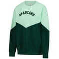 thumbnail image 2 of Women's ZooZatz Mint Michigan State Spartans Bestie Oversized Pullover Sweatshirt, 2 of 3